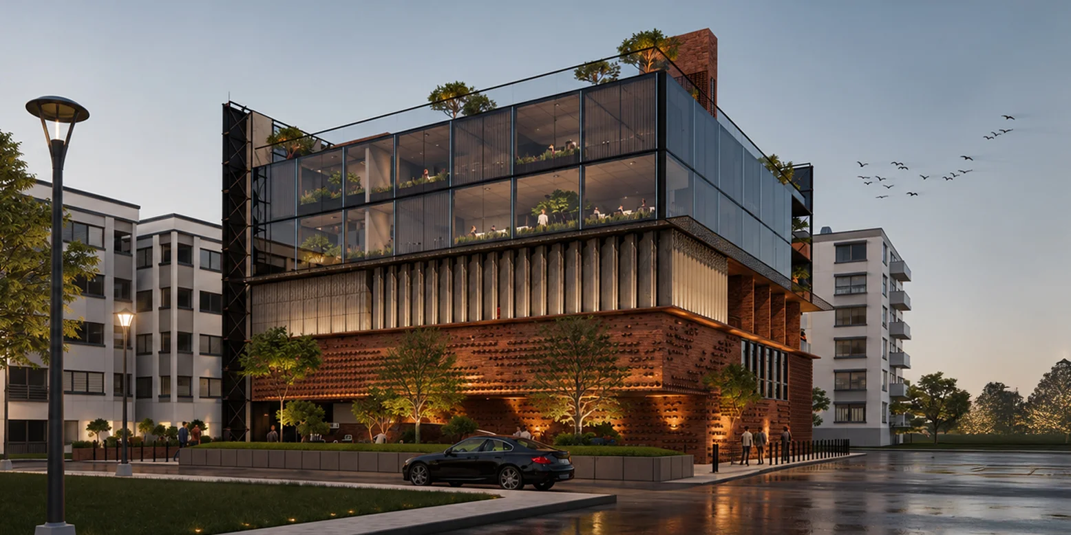 Contemporary residential architecture by Vanam Studio in Hyderabad